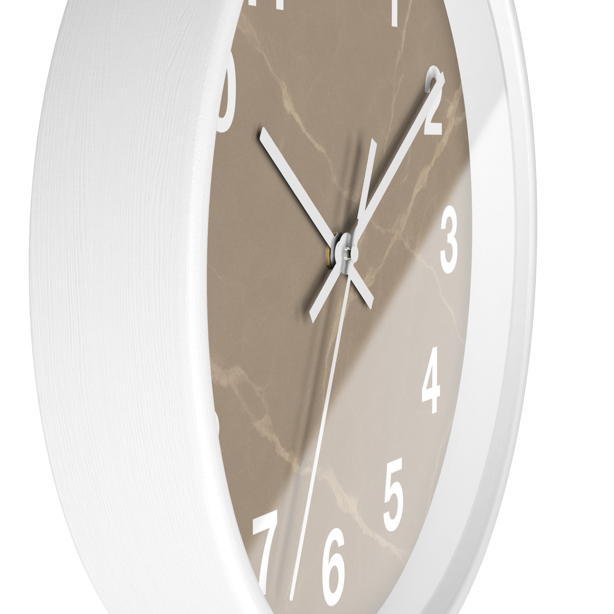 Taupe Marble Wall Clock