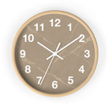Taupe Marble Wall Clock