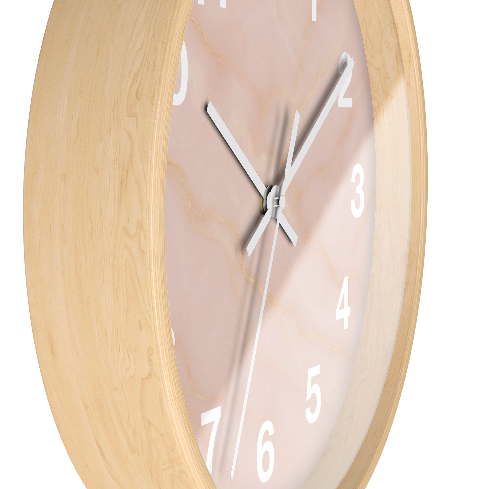 Pink Marble Wall Clock