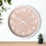 Pink Marble Wall Clock