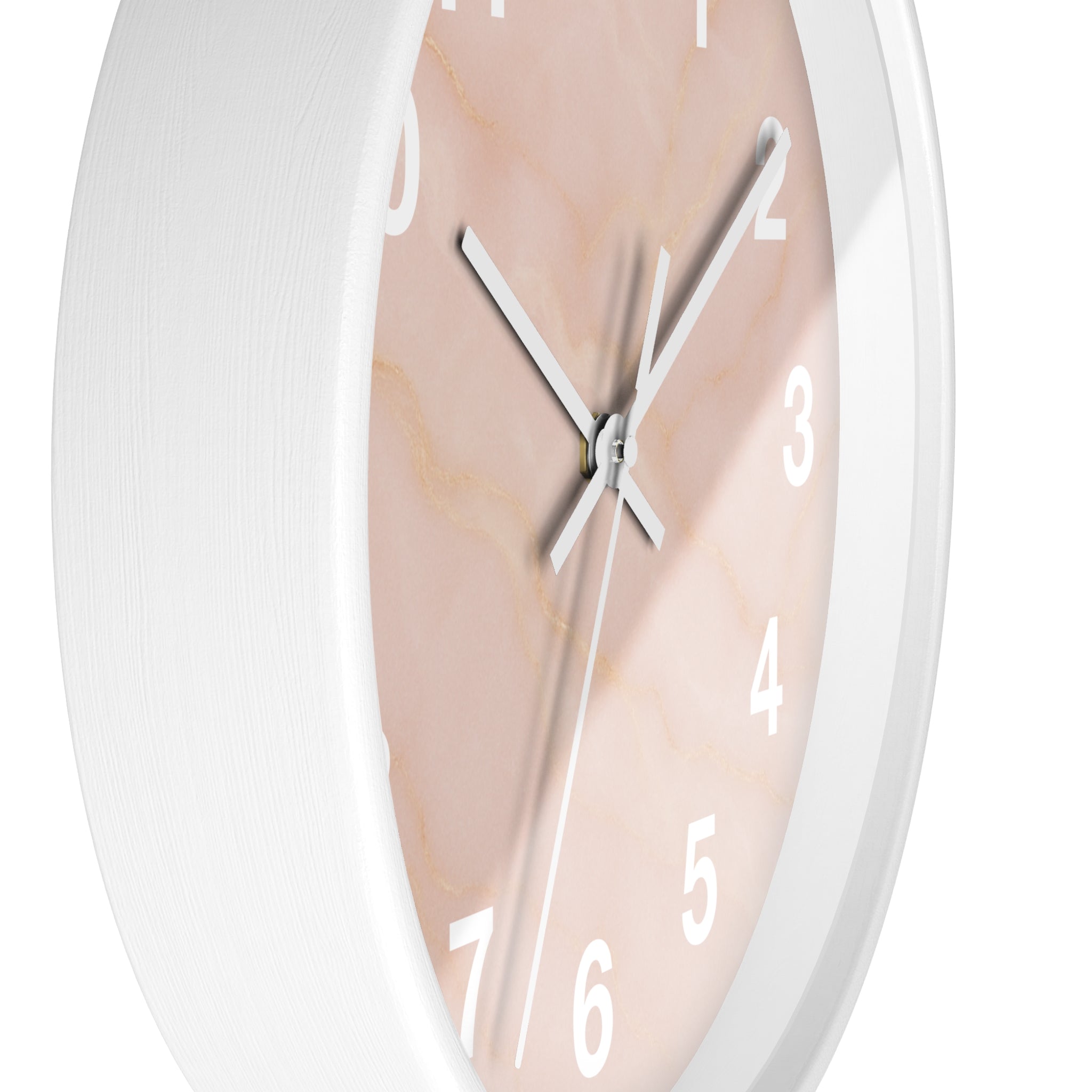 Pink Marble Wall Clock